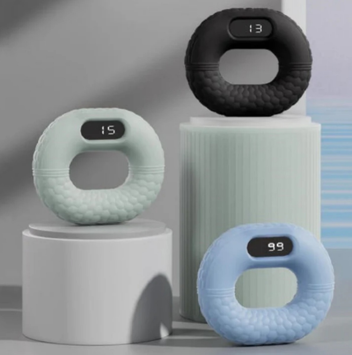 Unikátny nastaviteľný posilňovací krúžok displejom